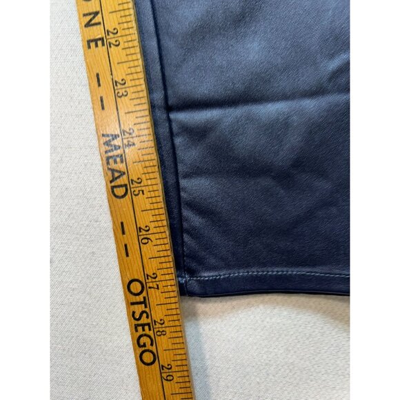 Susan Graver Women's Rayon Skinny Jeans Stretch Size 10 Dark Blue Solid Pockets - Picture 9 of 11